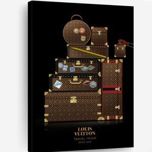 Alexandre Venacio Travel Trunk Louis Vuitton 1858 Framed Canvas Wall Decor